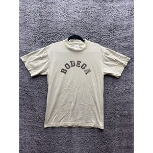 Bodega Lifestyle Logo Crew Neck Short Sleeve Graphic T-Shirt Beige Mens Size S